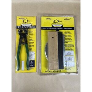 Q.E.P.  Tile Nippers No. 10003 & Grout Squeegee Cement Spreaders No. 10002 New